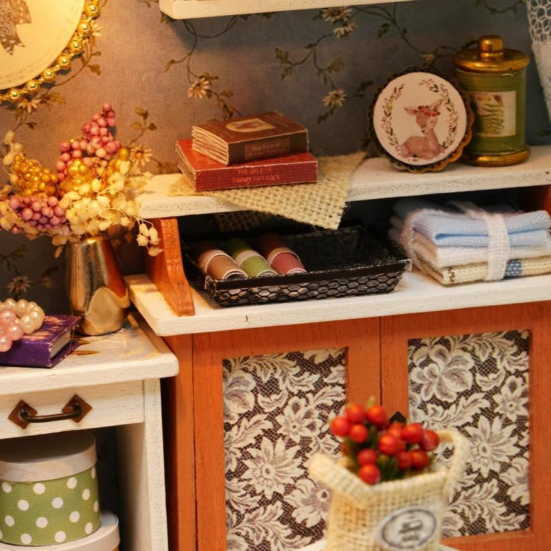 DIY Wooden DIY Miniature House Kit, 1 Box DIY Miniature DIY Miniature House Kit Kit, 3D Puzzle, Birthday Gifts for Teenagers and Adults