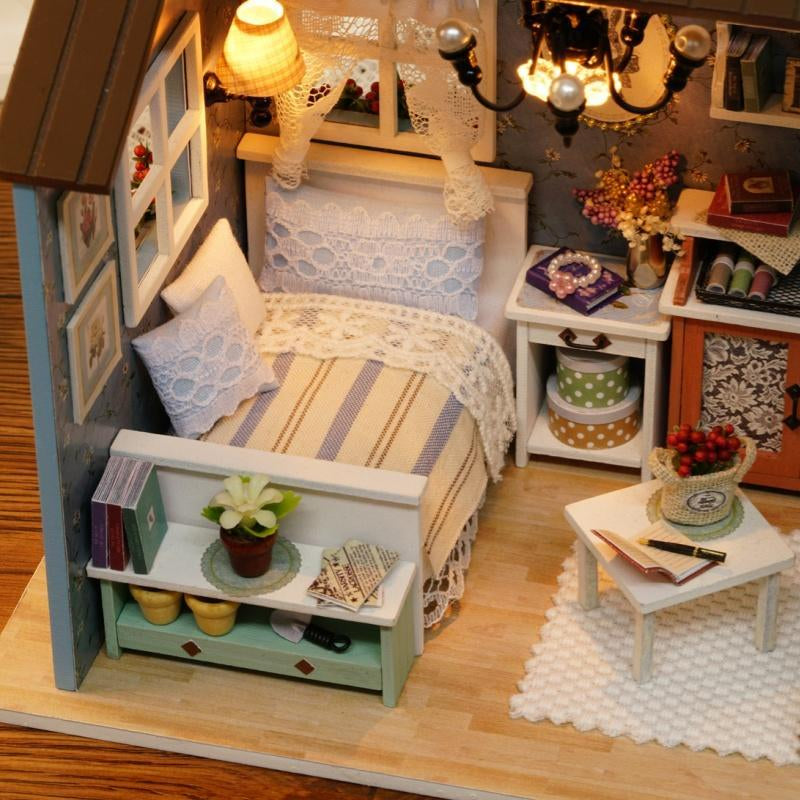 DIY Wooden DIY Miniature House Kit, 1 Box DIY Miniature DIY Miniature House Kit Kit, 3D Puzzle, Birthday Gifts for Teenagers and Adults
