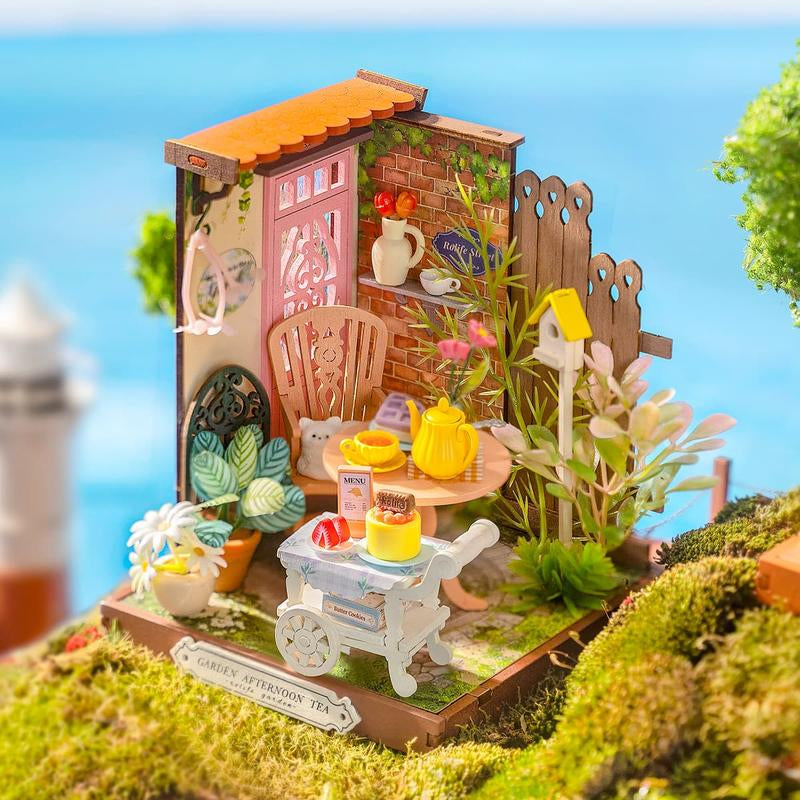 Rolife DIY Mini Building House Miniature Kit-Century Post Office Miniverse Lifestyle Mini Bookshelf Decoration Christmas 2024 Ornament