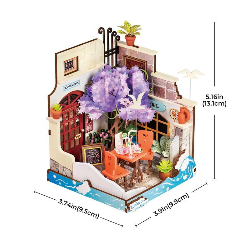 Rolife DIY Mini Building House Miniature Kit-Century Post Office Miniverse Lifestyle Mini Bookshelf Decoration Christmas 2024 Ornament