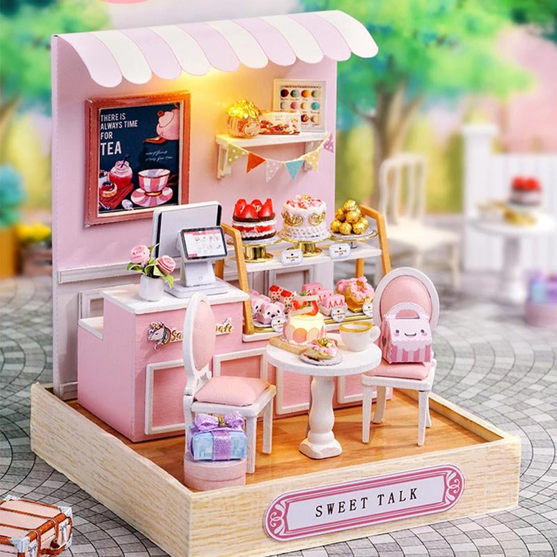 DIY Miniature House Kit, 1 Box DIY Miniature House Building Kit, Desktop Decorative Ornament for Home Office Bedroom Living Room