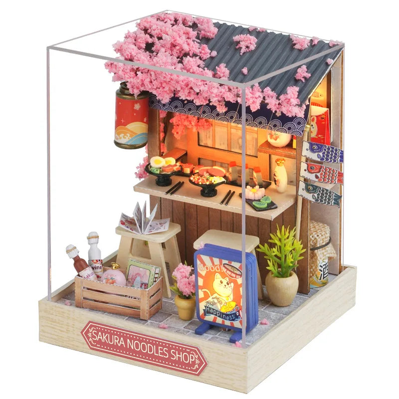 Mini Miniature Doll House DIY Small House Kit Making Room Toys Home Bedroom Decorations with Furniture Wooden Craft Dollhouses