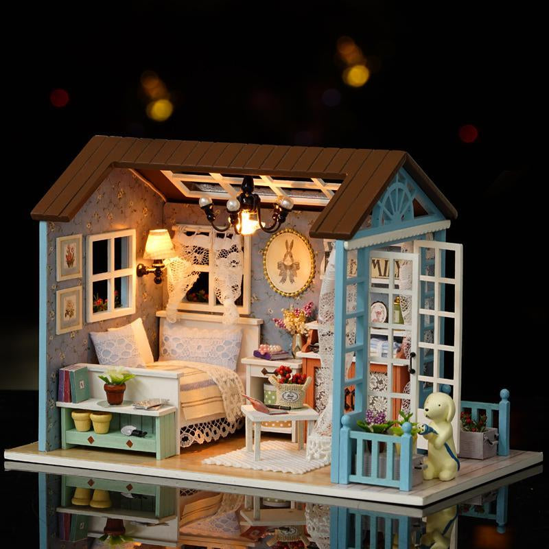 DIY Wooden DIY Miniature House Kit, 1 Box DIY Miniature DIY Miniature House Kit Kit, 3D Puzzle, Birthday Gifts for Teenagers and Adults
