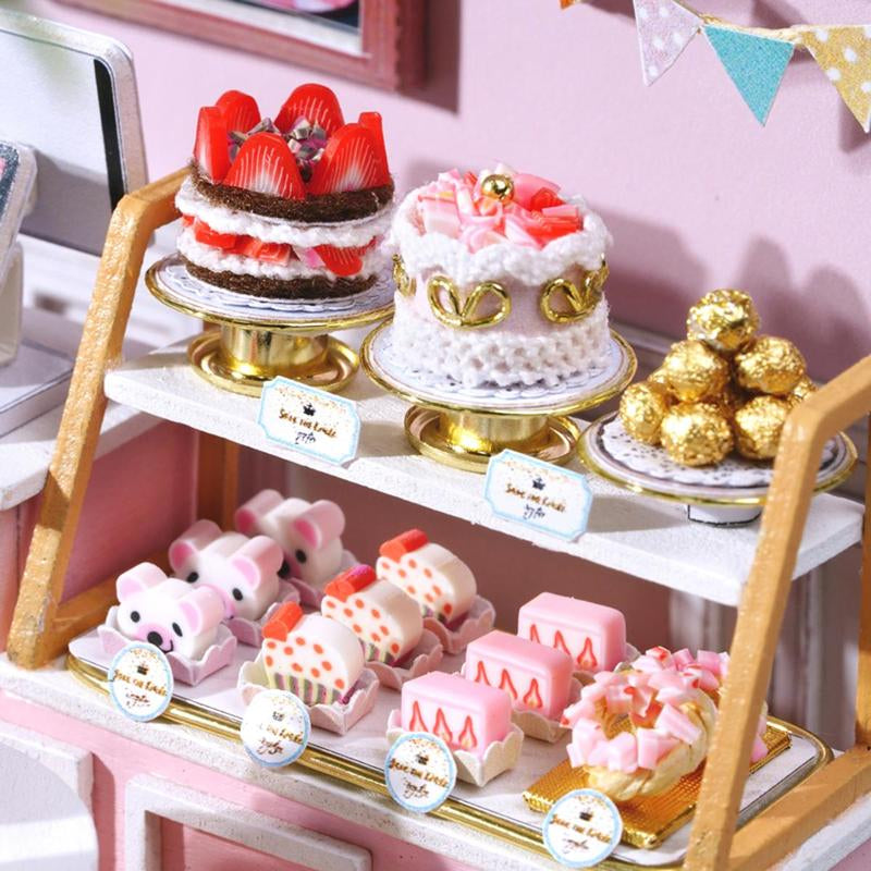 DIY Miniature House Kit, 1 Box DIY Miniature House Building Kit, Desktop Decorative Ornament for Home Office Bedroom Living Room