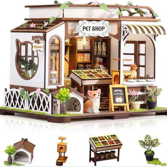 3D DIY Miniature House Model Kit, DIY Handmade House Model Kit, Assembly Model House Kit