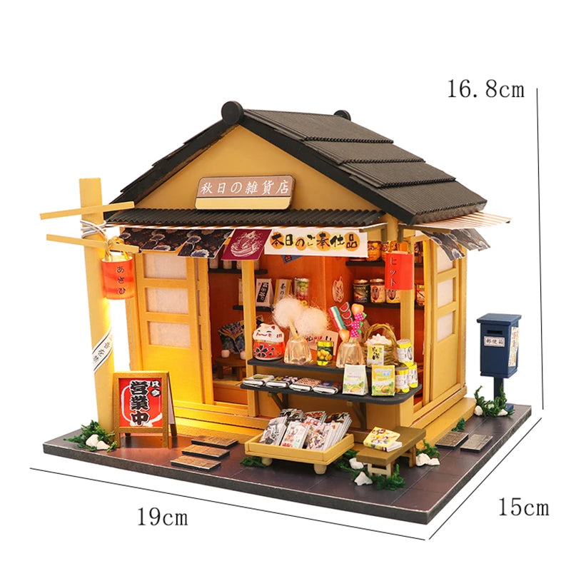 DIY Mini Wooden Dollhouse with Furniture Light Kit Doll House Casa Miniature Accessories Handmade Wooden Toys Birthday Gifts